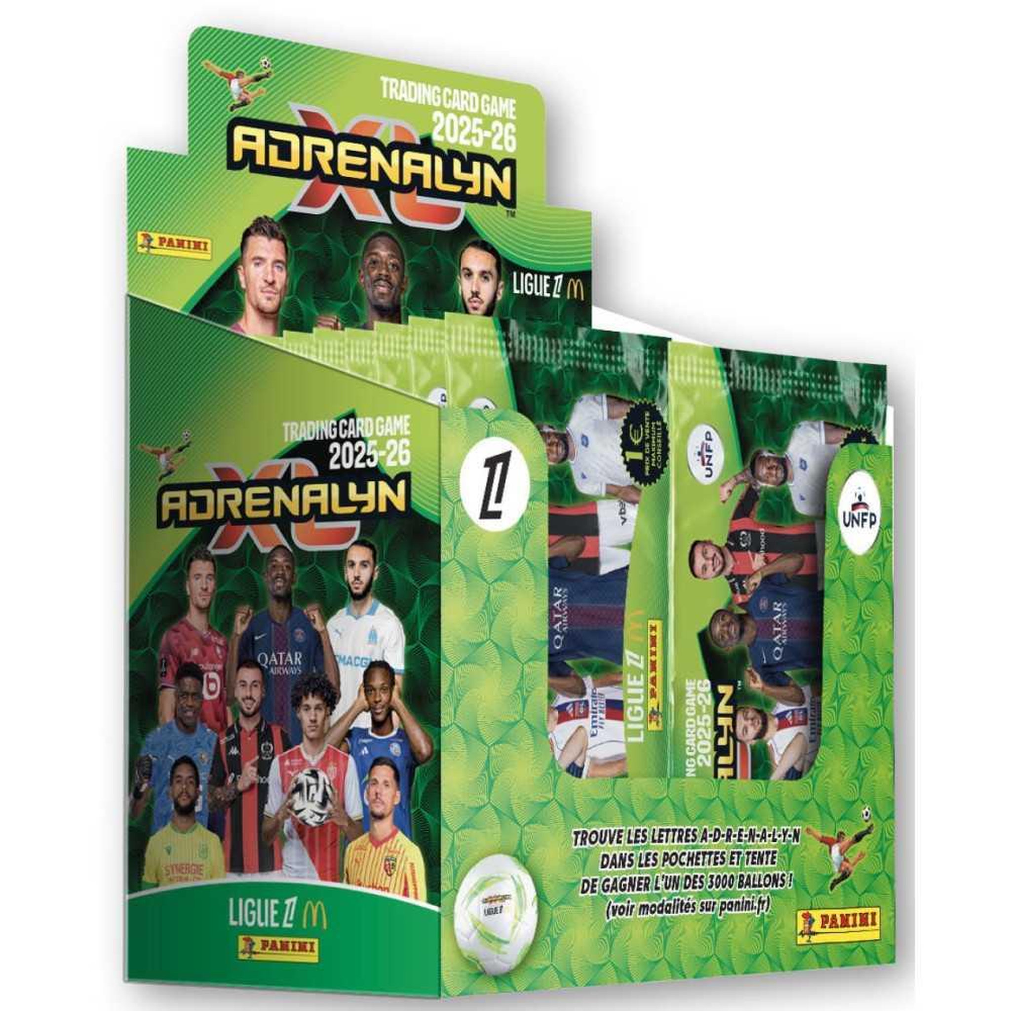 Panini Boîte de 50 pochettes - PANINI - TCG ADRENALYN LIGUE 1 Mc Donald's 2025/26 - 300 cartes