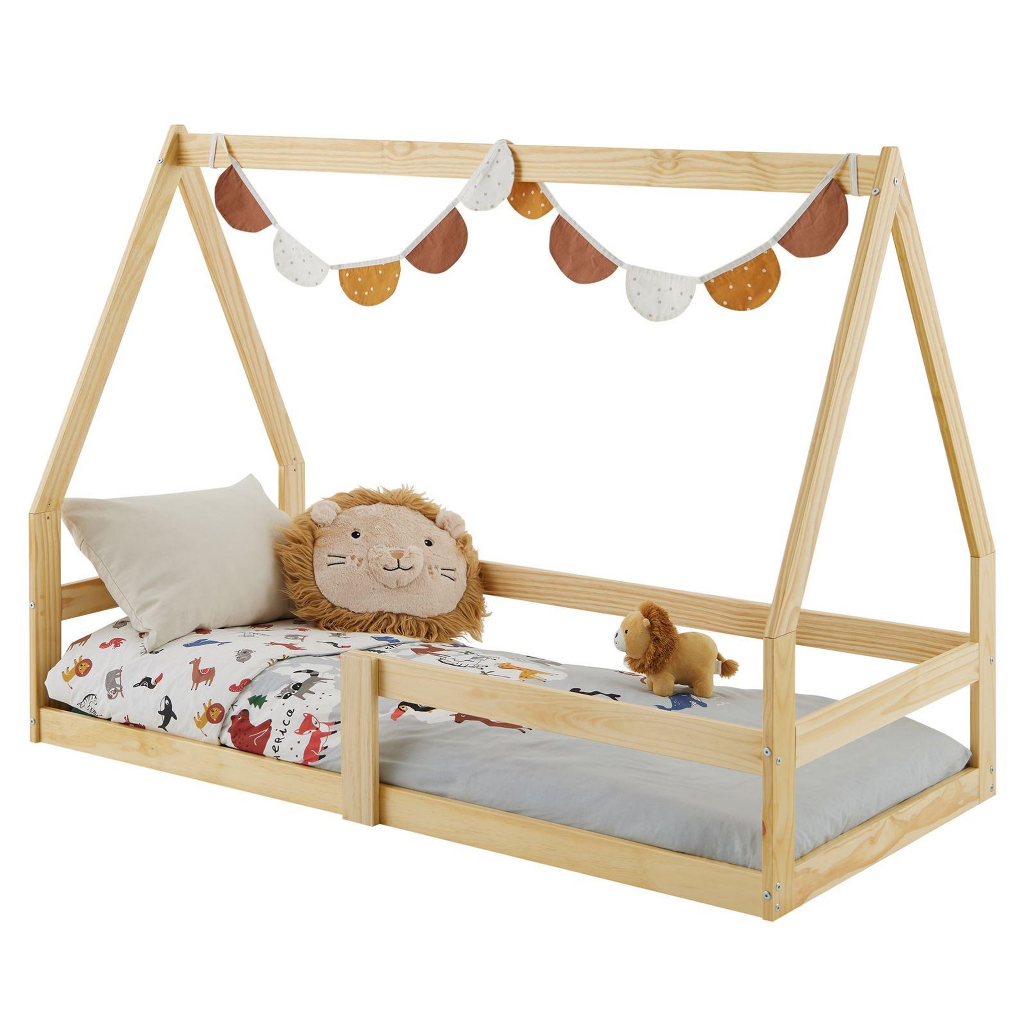 Voir la diapositive 1 : IDIMEX Lit cabane LUSIA 80 x 160 cm, en pin massif