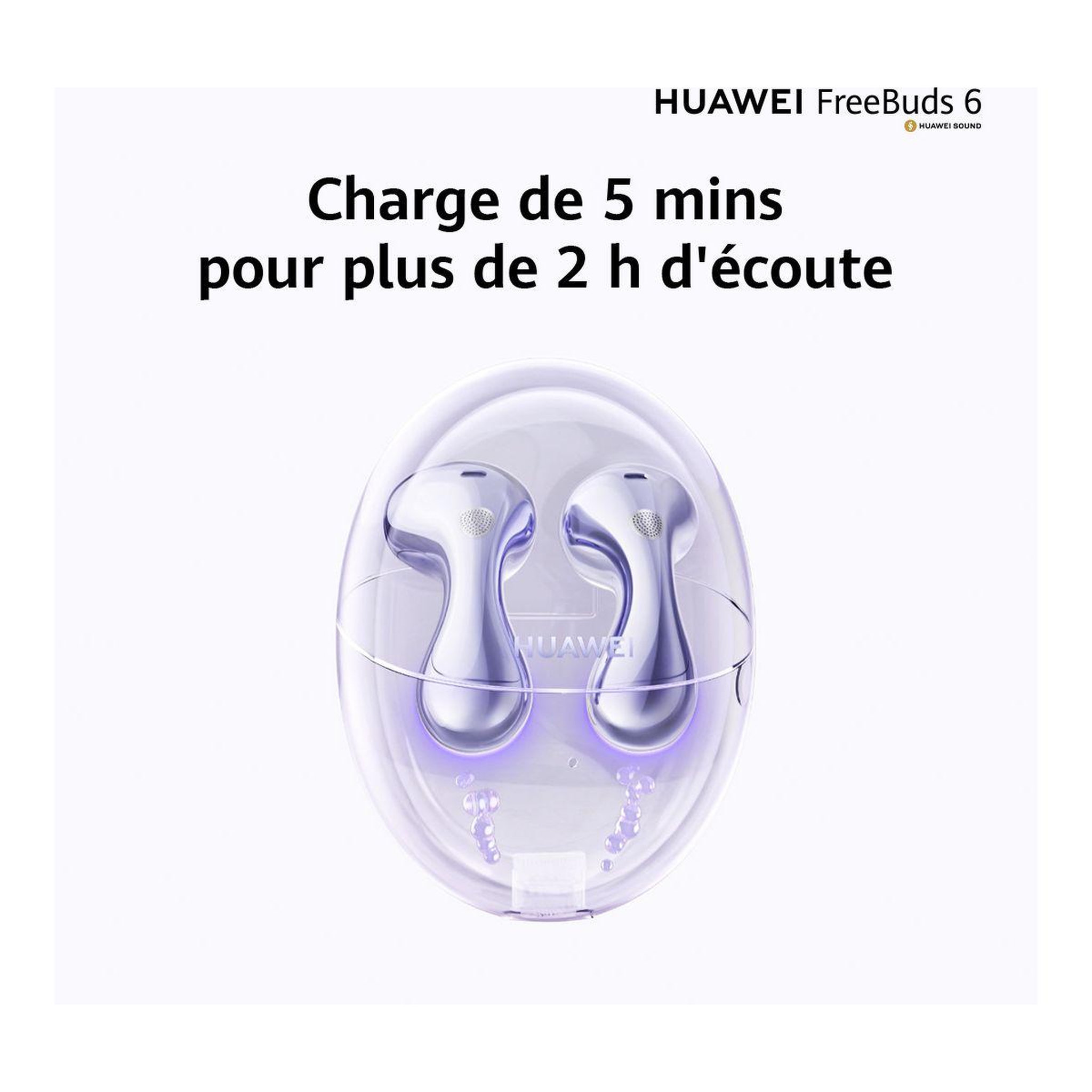Voir la diapositive 5 : HUAWEI Ecouteurs freebuds 6 blanc