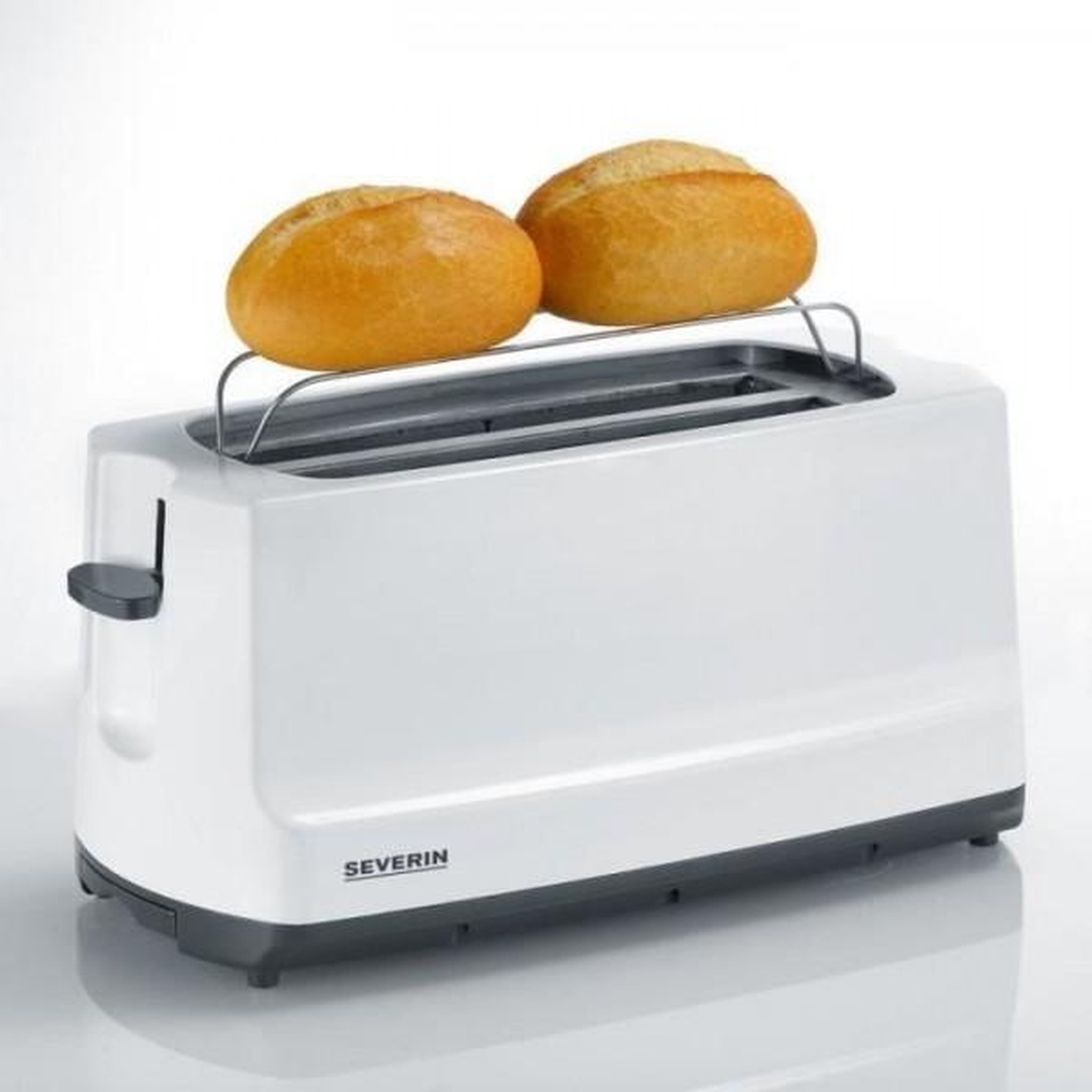 Voir la diapositive 5 : SEVERIN Grille Pain - Toaster Electrique  SEVERIN AT2234 - 2 fentes longues pour 4 tranches - Fonction décongélation - Support viennoiseries