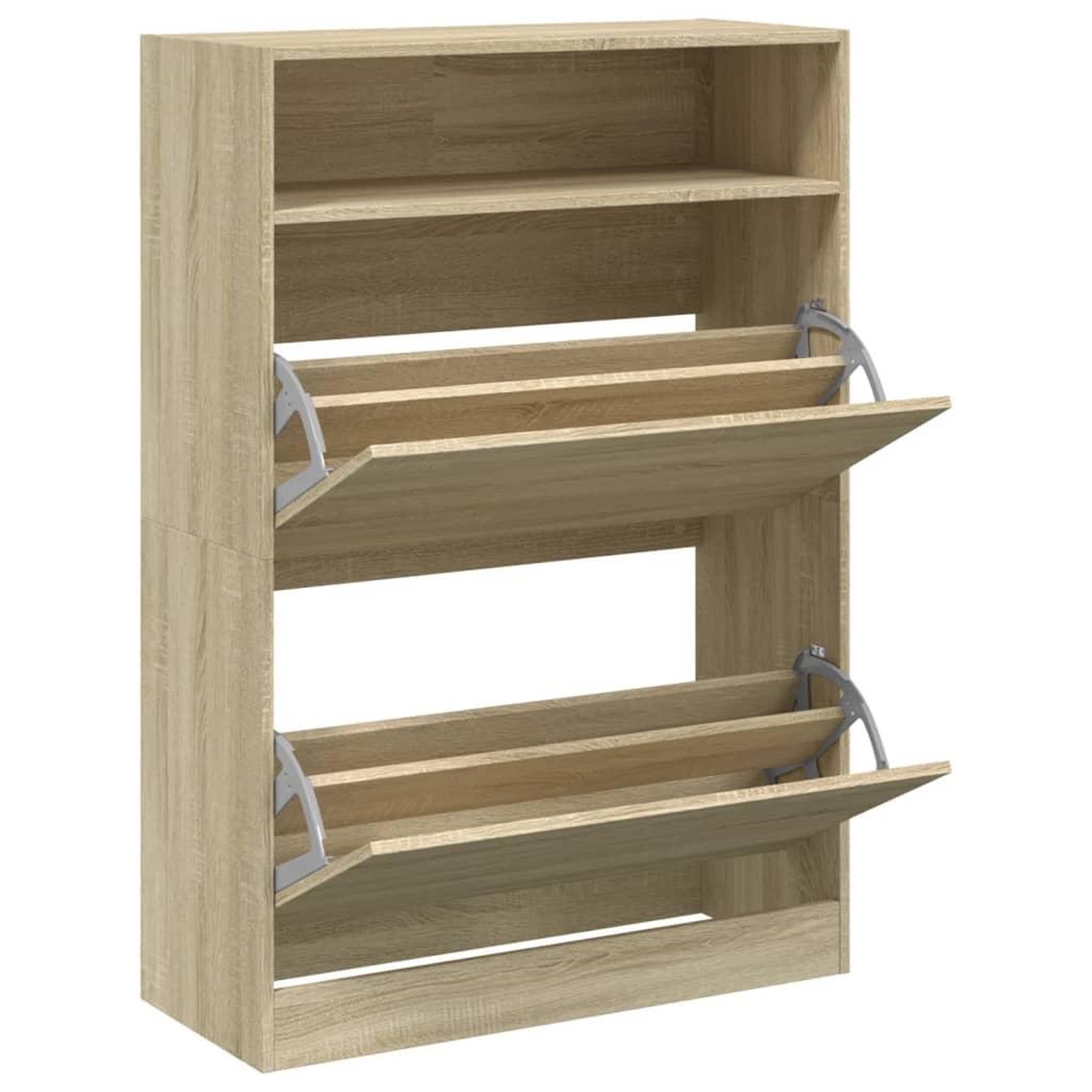 Voir la diapositive 5 : VIDAXL Armoire a chaussures 2 tiroirs rabattables chene sonoma