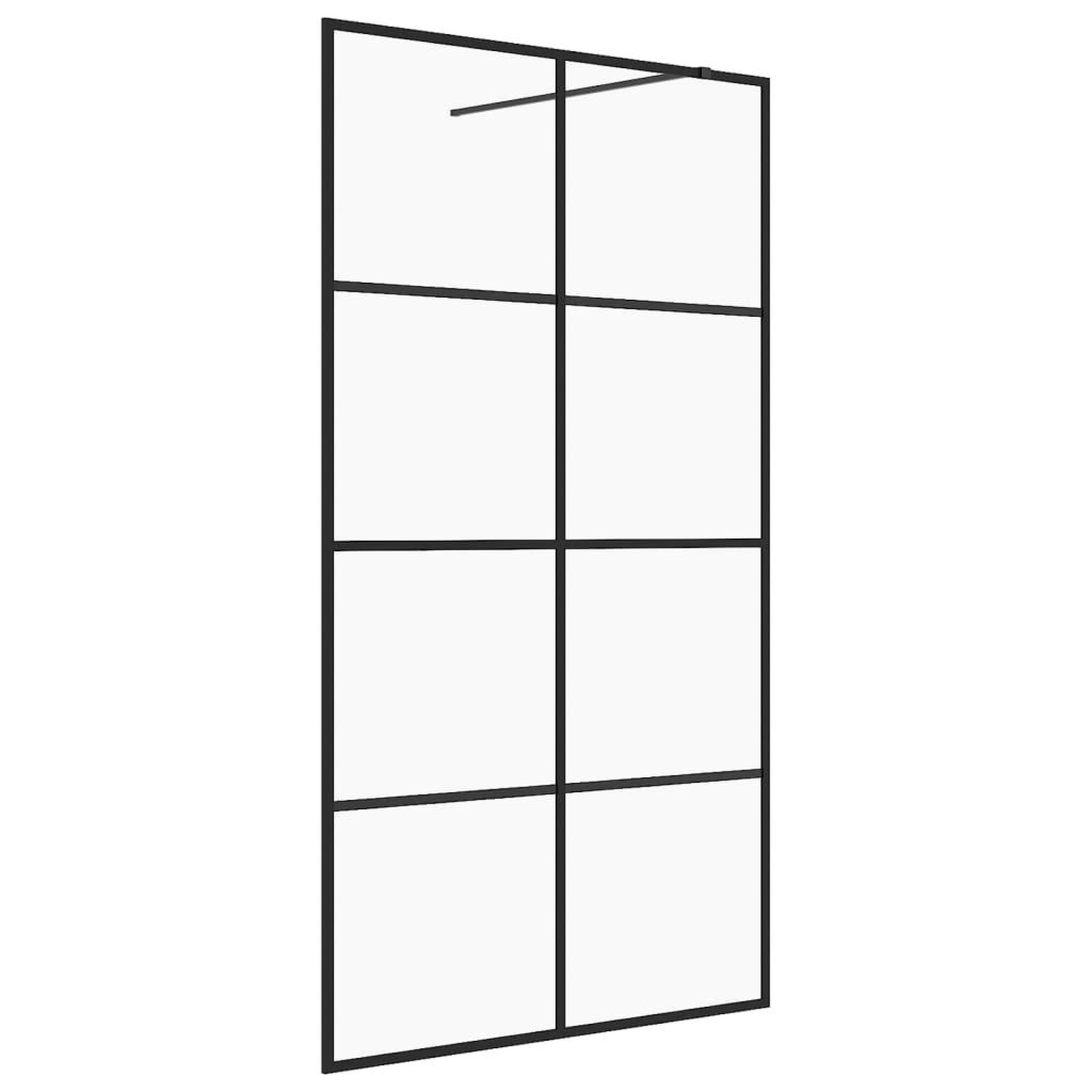 Voir la diapositive 2 : VIDAXL Paroi de douche avec verre ESG transparent 100x195 cm Noir
