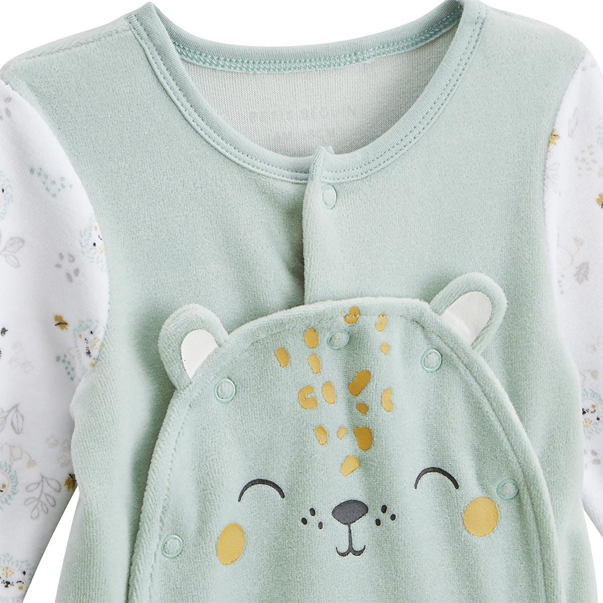 Petit Béguin Pyjama bébé en velours ouverture pont Kenya