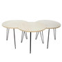 Voir la diapositive 1 : Paris Prix Lot de 3 Tables d'Appoint  Idéal  45cm Beige & Blanc