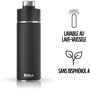 Voir la diapositive 3 : NINJA Bouteille isotherme Thirsti 530ml Travel Bottle Black