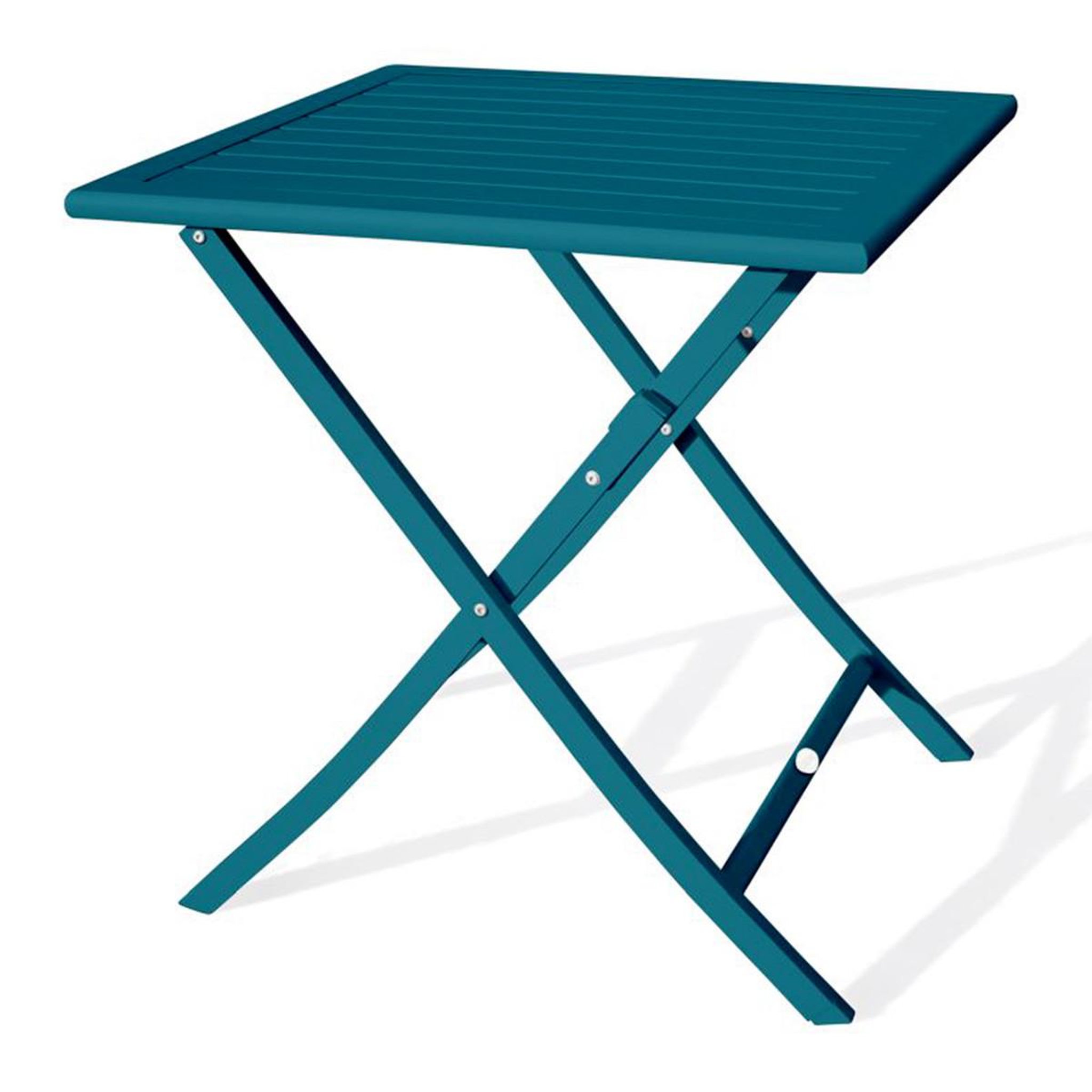 Paris Prix Table de jardin pliante  marius  70cm bleu canard