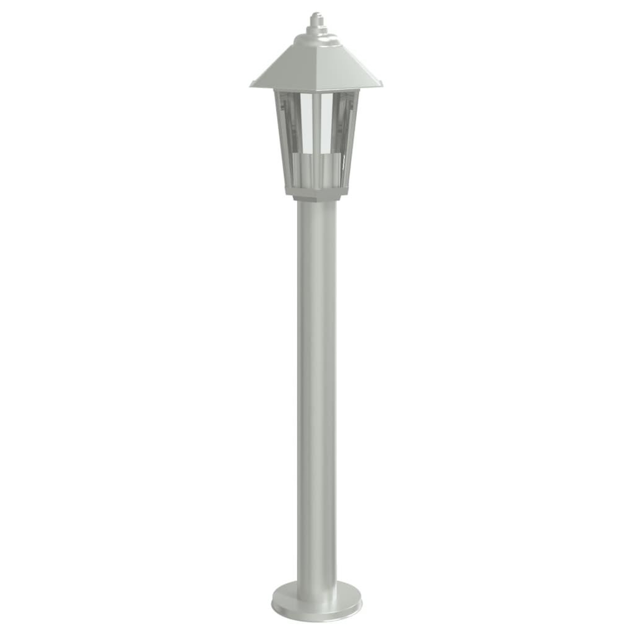 Voir la diapositive 5 : VIDAXL Lampadaire d'exterieur argente 80 cm acier inoxydable