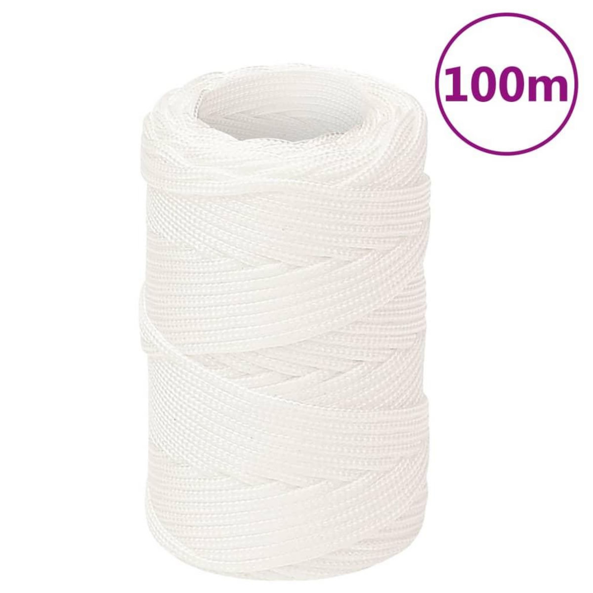 VIDAXL Corde de bateau Blanc complet 2 mm 100 m Polypropylene