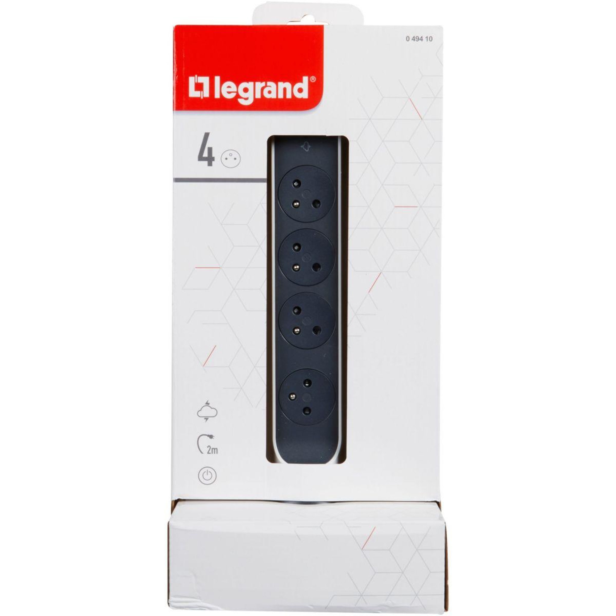 Voir la diapositive 3 : Legrand Multiprise FB 4X2P+T CORNER BUREAU TOUR PARAFOUDRE