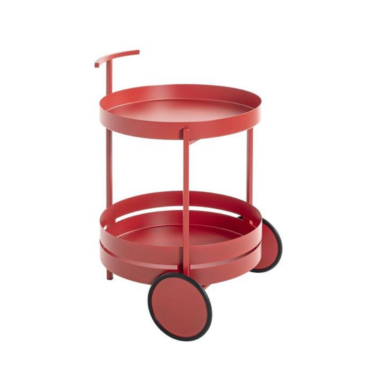 Paris Prix Desserte de Cuisine Ronde  Postres  62cm Rouge Corail