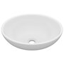 VIDAXL Lavabo ovale de luxe Blanc mat 40x33 cm Ceramique