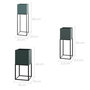 Voir la diapositive 4 : Rendez vous déco Cache-pot en métal bleu gris (lot de 3)-Eagle