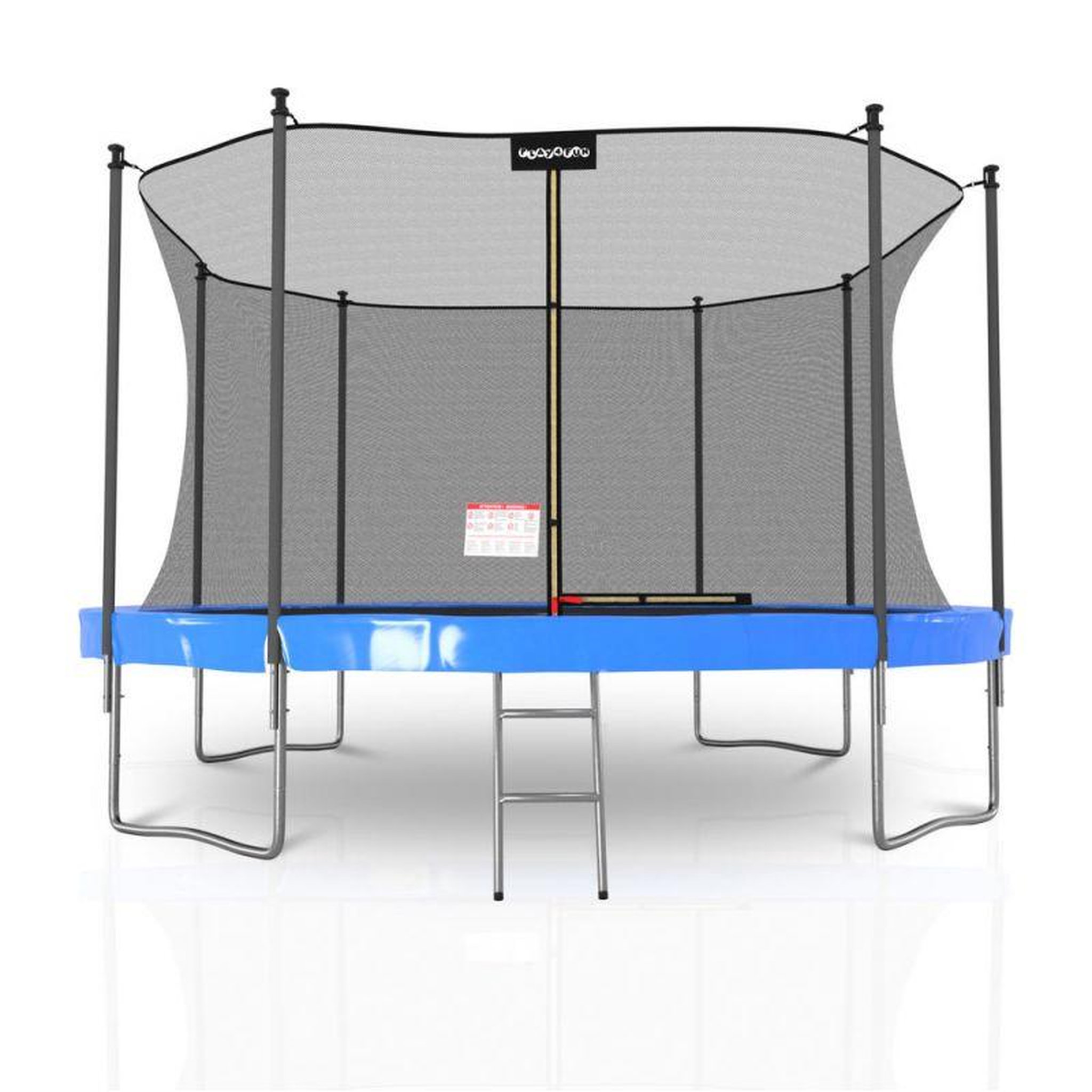 Voir la diapositive 5 : PLAY4FUN Trampoline de Jardin Classique 14FT ø427cm Pack trampo avec Matelas Réversible Bleu/Noir, Echelle, Filet de sécurité