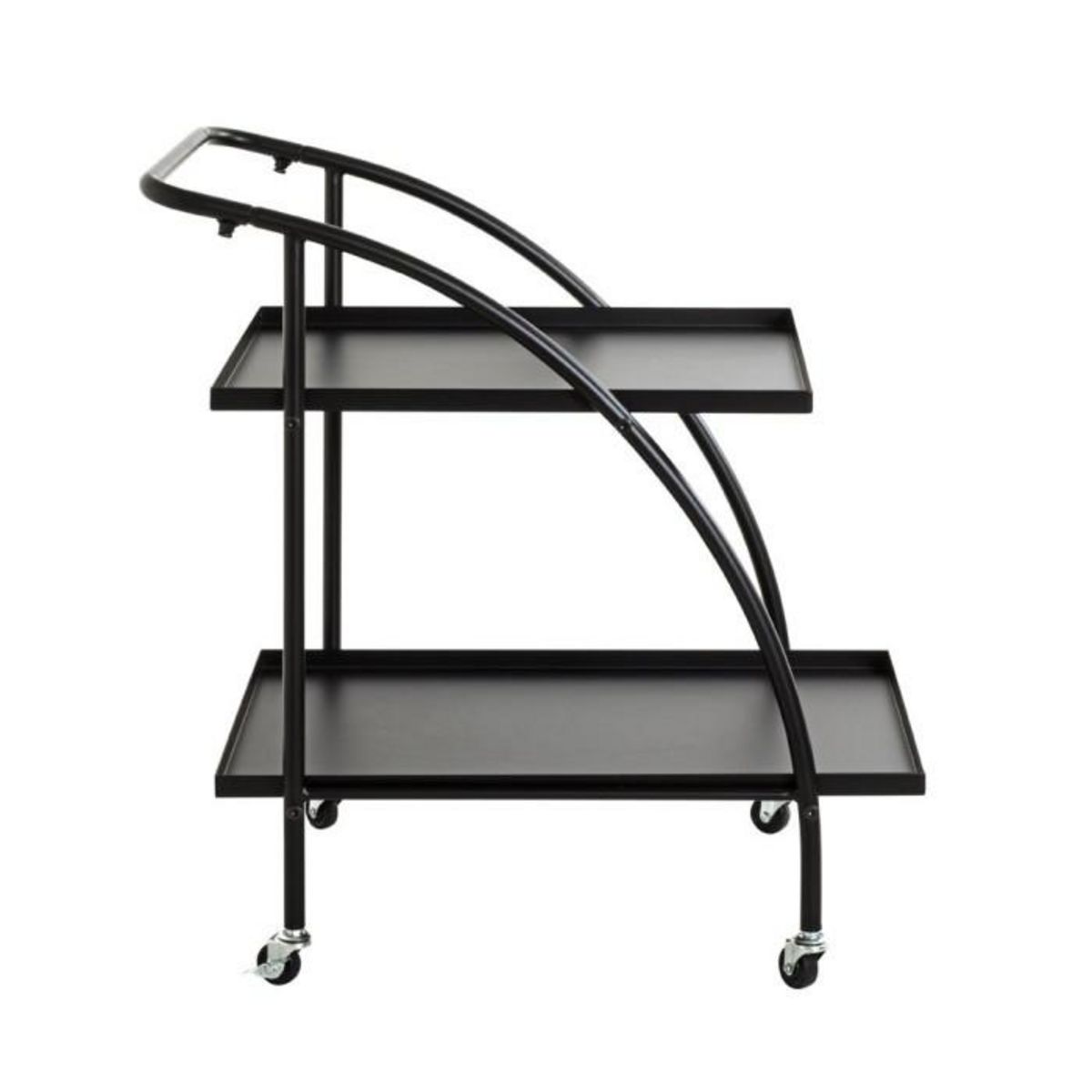 Paris Prix Desserte de Cuisine Design  Roulettes  71cm Noir