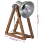 Voir la diapositive 6 : VIDAXL Lampe de bureau 25 W argent vintage 30x17x40 cm E27