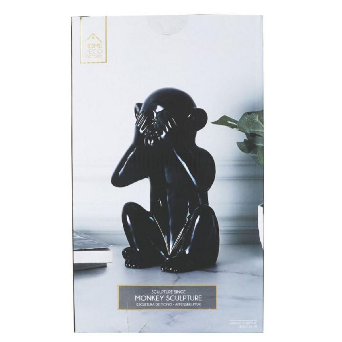 Paris Prix Statuette Déco  Singe  28cm Noir