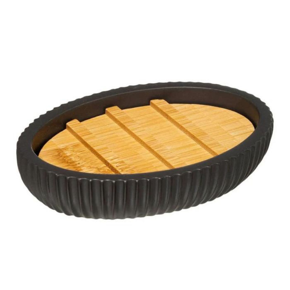 FIVE Porte Savon Déco  Natureo  12cm Charbon