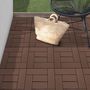 Voir la diapositive 6 : ID MARKET Lot de 5 dalles de terrasse mosaïque WODHY clipsables bois composite taupe 30 x 30 cm