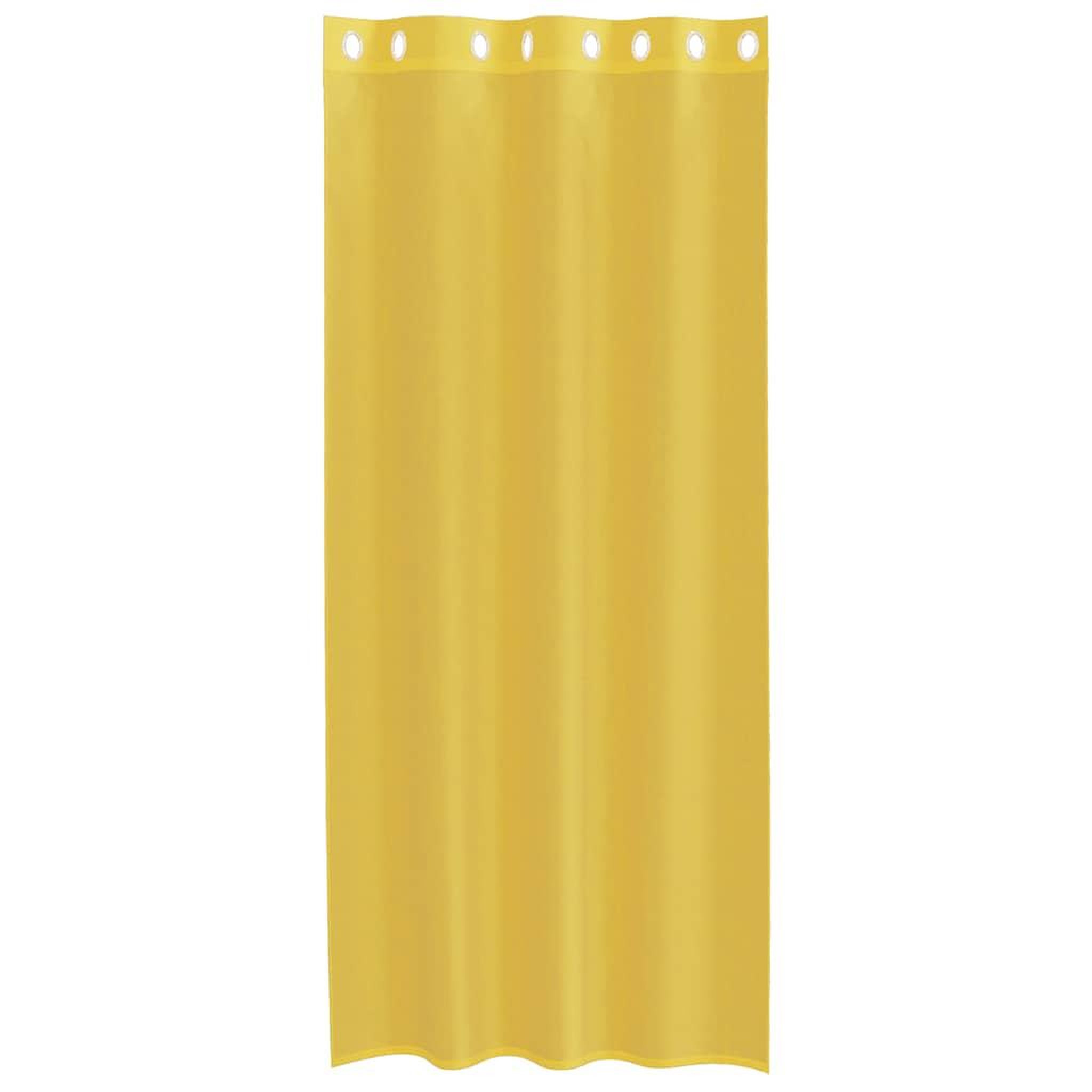 Voir la diapositive 4 : VIDAXL Rideaux en voile avec œillets 2 pcs jaune