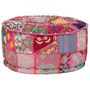 Voir la diapositive 5 : VIDAXL Pouf rond en coton en patchwork fait a la main 40 x 20 cm Rose