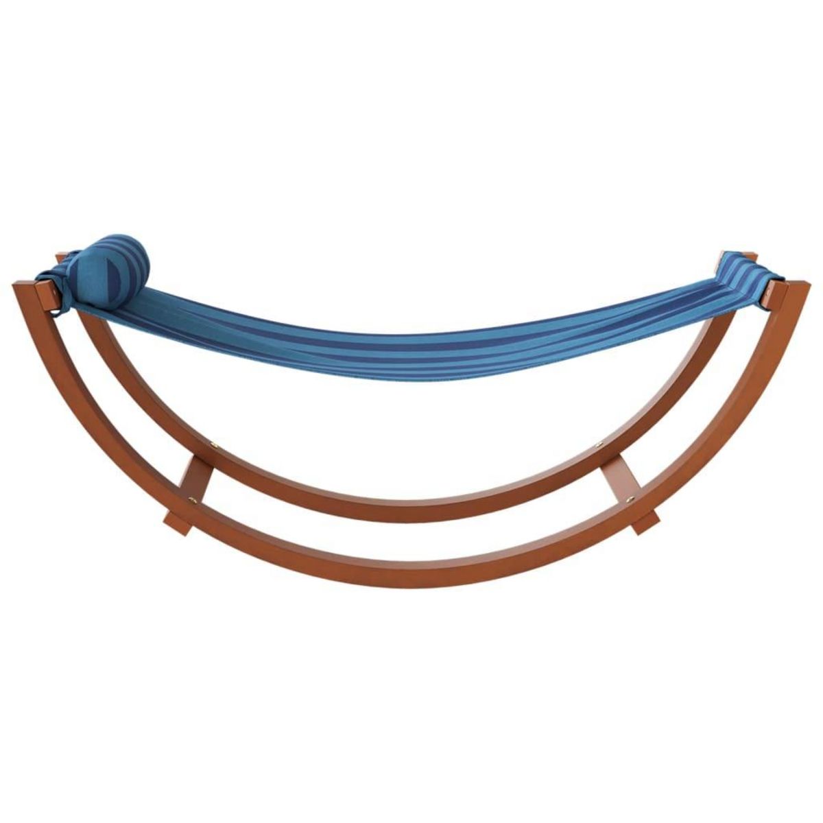 VIDAXL Hamac a bascule pour enfants rayure bleue tissu