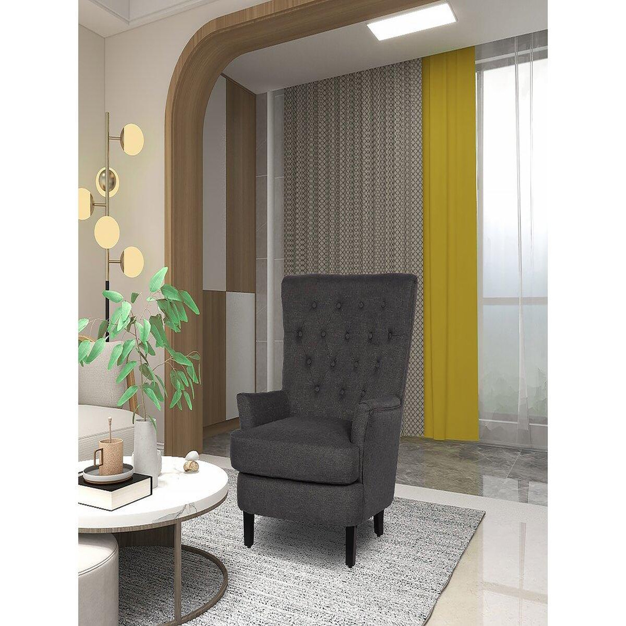 Voir la diapositive 2 : Habitat et Jardin Fauteuil  Arhus  - 1 place - Gris foncé