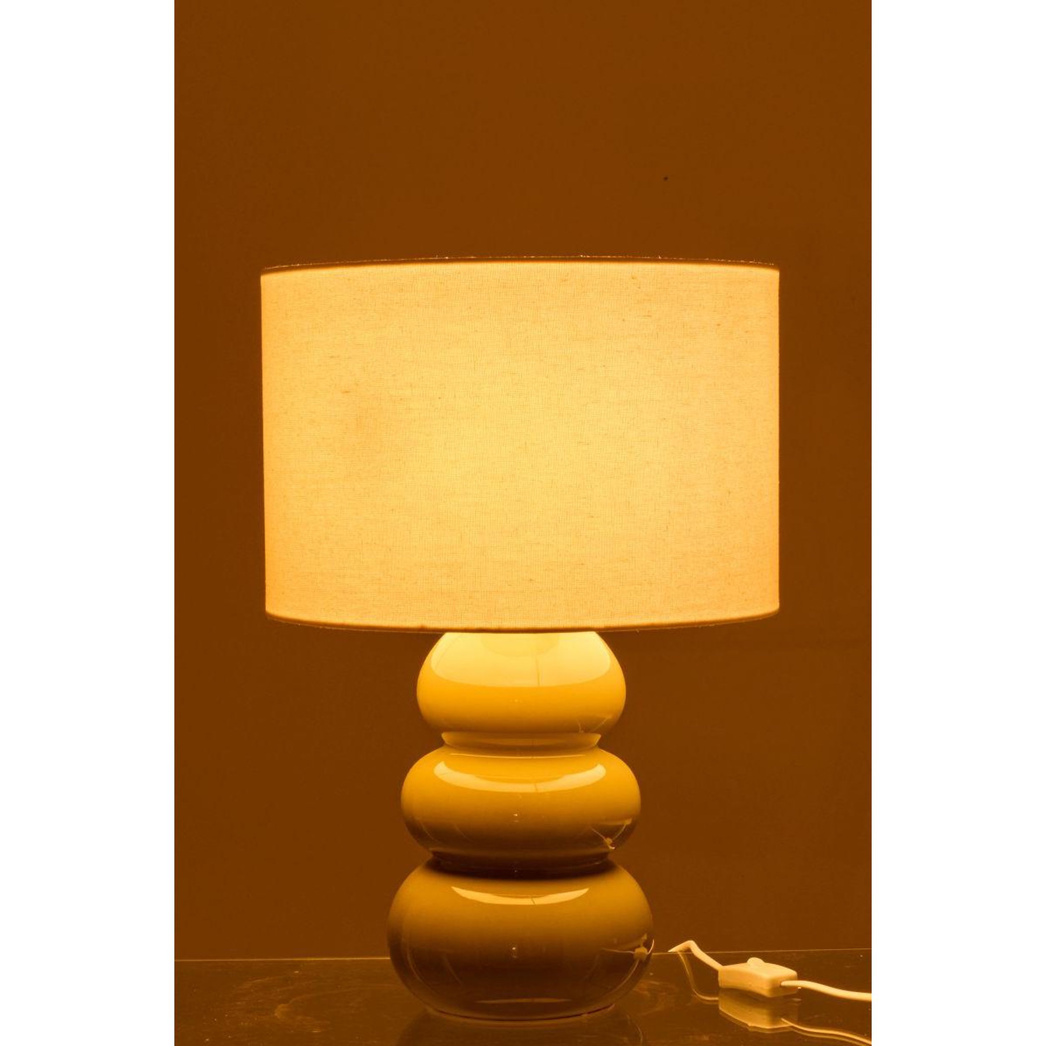 Voir la diapositive 3 : J-LINE Lampe à poser en céramique  victor  48cm vert