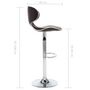 Voir la diapositive 6 : VIDAXL Tabourets de bar 2 pcs marron similicuir