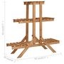 Voir la diapositive 6 : VIDAXL Support pour plantes 83x25x83 cm Bois de sapin