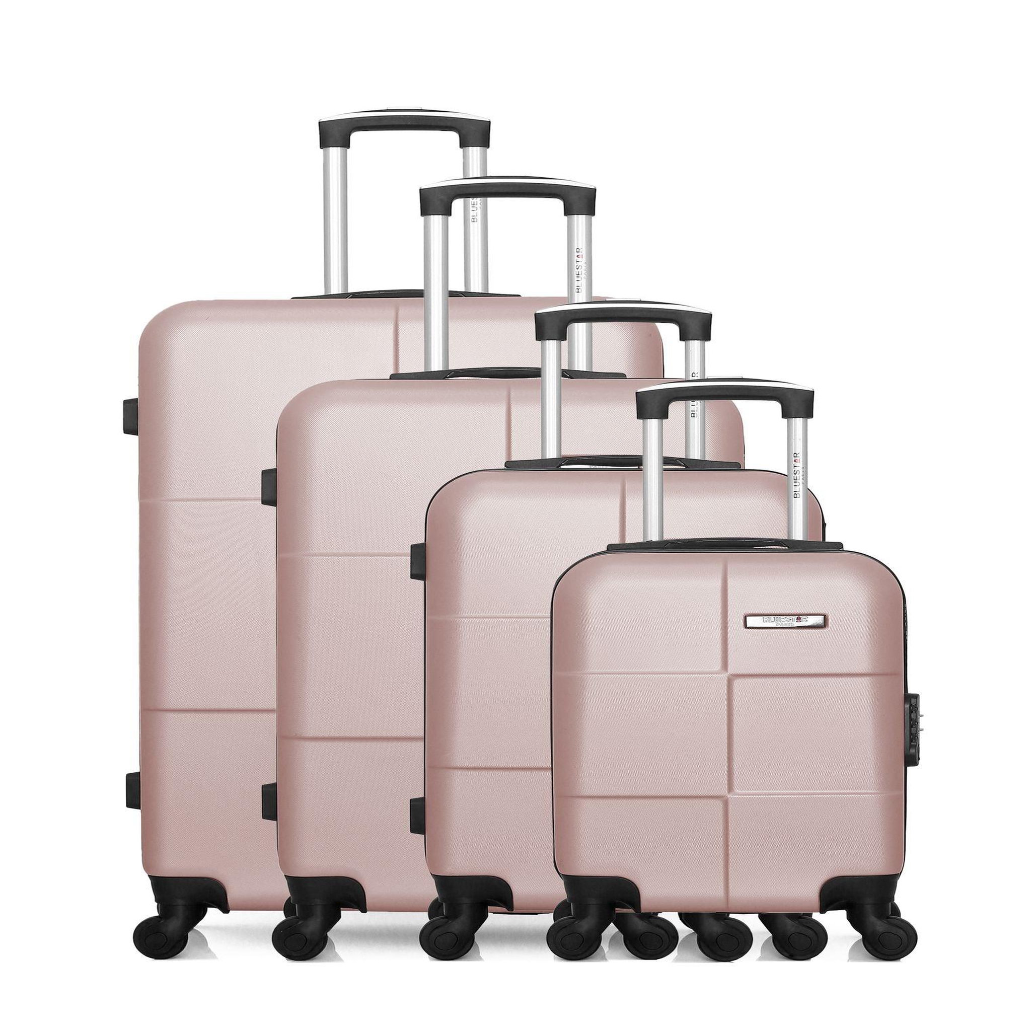BLUESTAR Bluestar - set de 4 valises miami-m 75 cm 4 roues. Coloris disponibles : Noir, Gris, Orange, Rouge, Rose, Beige
