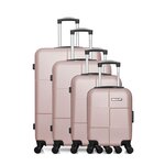 BLUESTAR BLUESTAR - Set de 4 Valises MIAMI-M 75 cm 4 Roues. Coloris disponibles : Orange, Gris, Noir, Bleu, Rose, Beige, Vert, Rouge