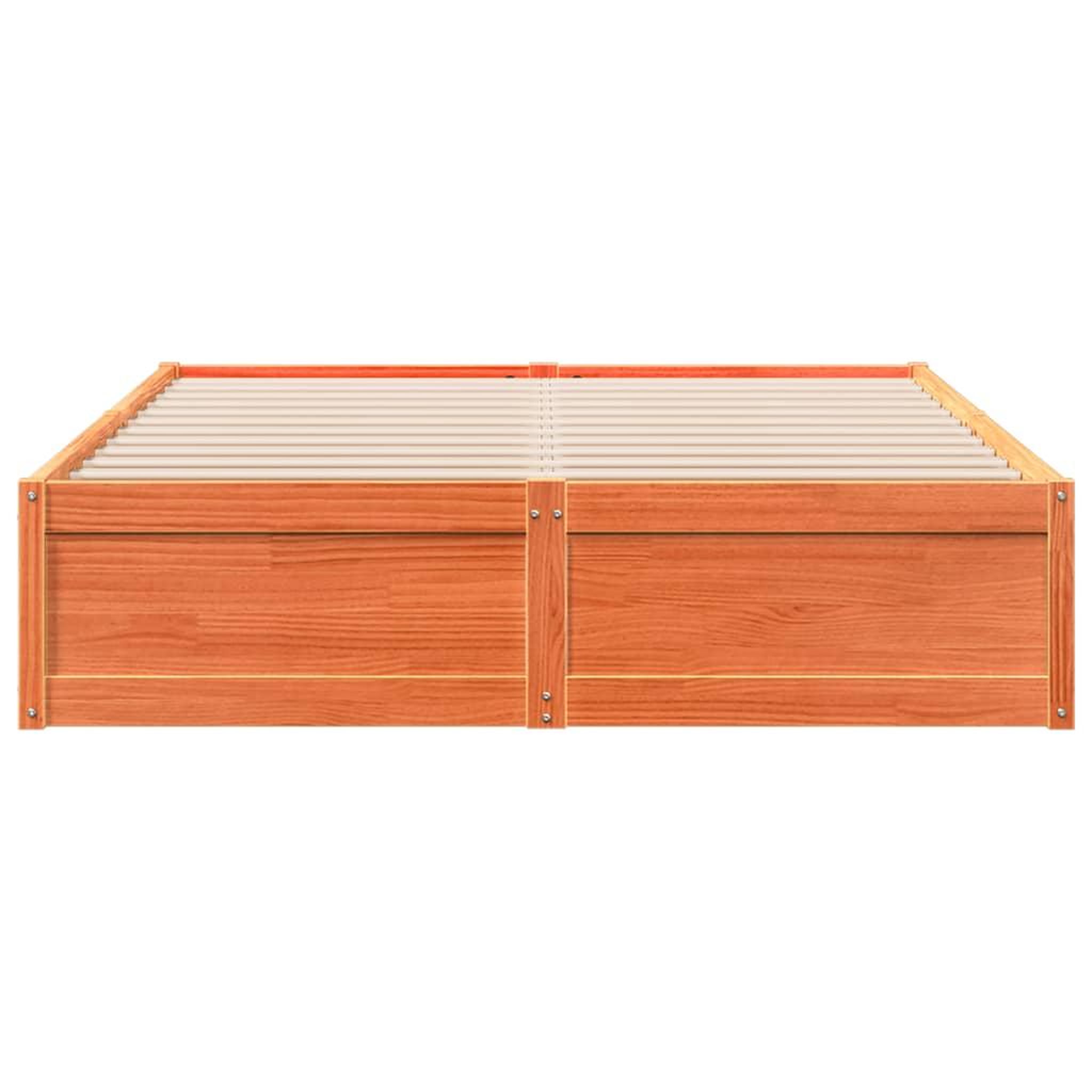 Voir la diapositive 4 : VIDAXL Cadre de lit sans matelas cire marron 150x200cm bois pin massif