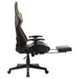 Voir la diapositive 5 : VIDAXL Chaise de jeu avec repose-pied Noir et dore Cuir artificiel