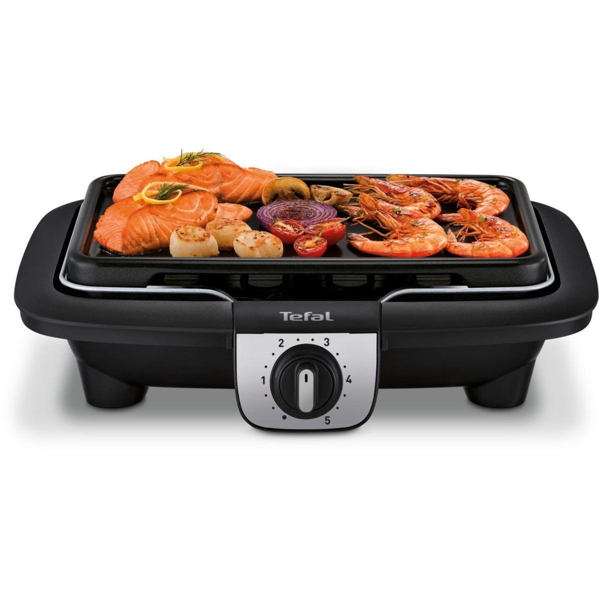 TEFAL Barbecue électrique BG931812 easygrill 2 en 1 sur pieds, 35x21 cm