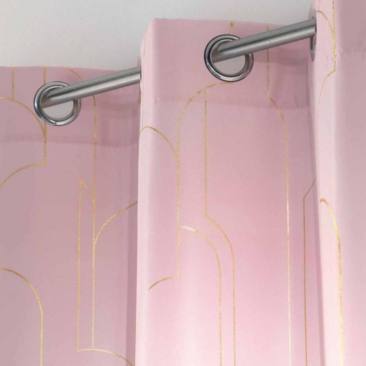 Paris Prix Rideau Voilage à Œillets  Domea  140x260cm Rose