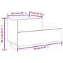 Voir la diapositive 6 : VIDAXL Table de chevet avec lumieres LED chene sonoma 70x36x40,5 cm