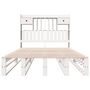 Voir la diapositive 4 : VIDAXL Lit bibliotheque sans matelas blanc 135x190 cm bois pin massif