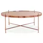 Paris Prix Table Basse Design en Verre  Rona  83cm Cuivre