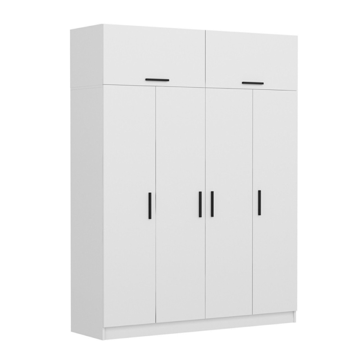 CONCEPT USINE Dressing avec étagères et penderie 15 espaces de stockage blanc FOCH