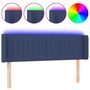 Voir la diapositive 2 : VIDAXL Tete de lit a LED Bleu 147x16x78/88 cm Tissu