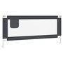 Voir la diapositive 2 : VIDAXL Barriere de securite de lit d'enfant Gris fonce 200x25 cm Tissu