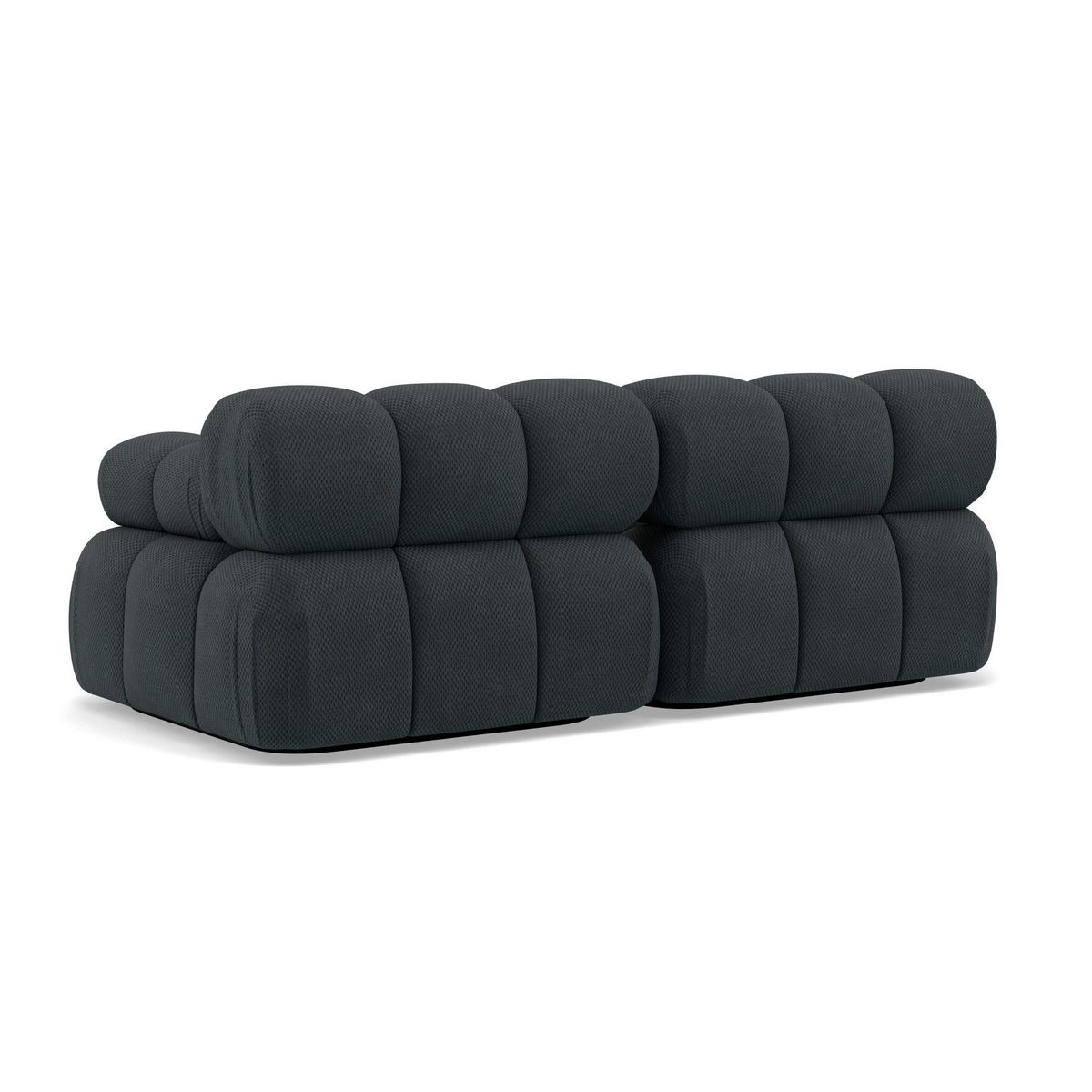 LISA DESIGN Ruby - canapé droit modulable 2 places en velours texturé