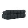 Voir la diapositive 4 : LISA DESIGN Ruby - canapé droit modulable 2 places en velours texturé