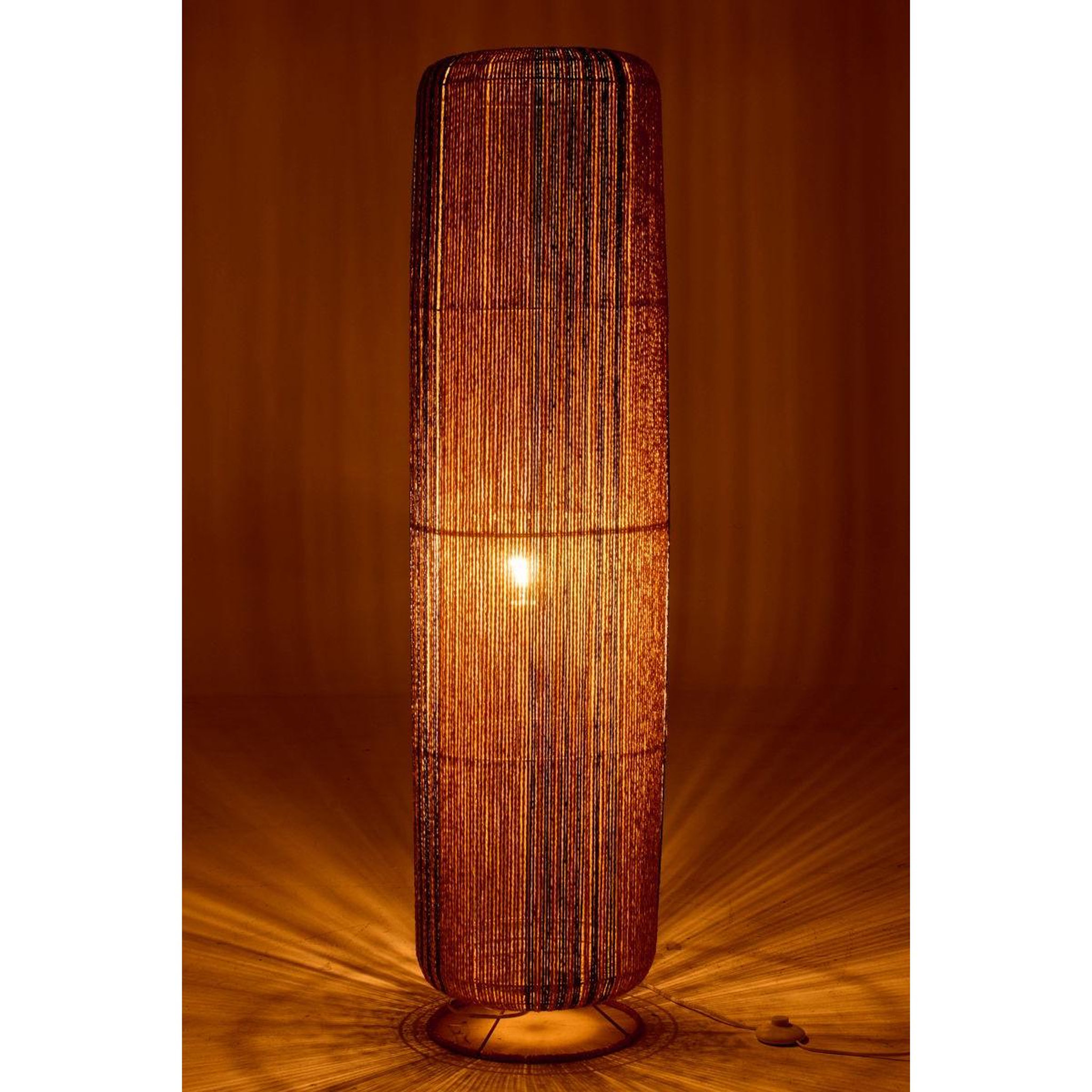 Voir la diapositive 4 : J-LINE Lampadaire corde  chase  138cm bleu & naturel