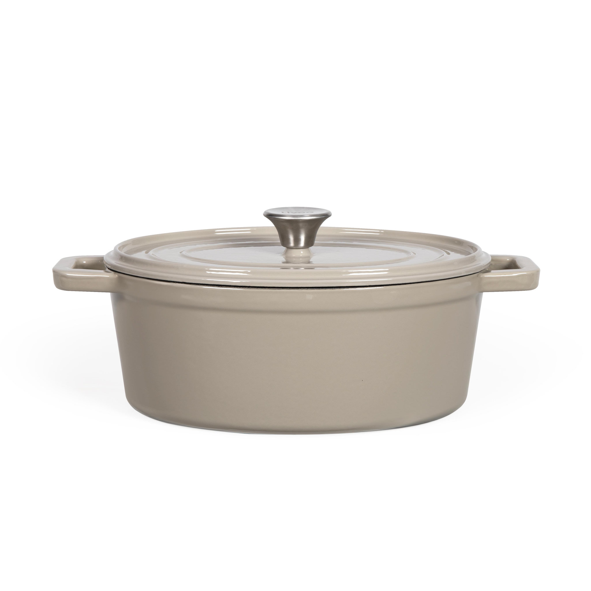 LIVOO Cocotte ovale en fonte 29cm beige - mep129g