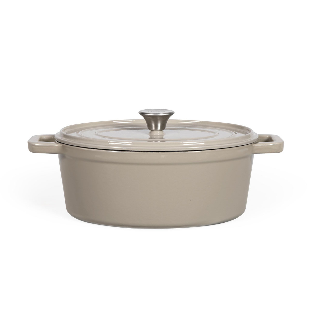 LIVOO Cocotte ovale en fonte 29cm beige - MEP129G