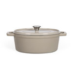 LIVOO Cocotte ovale en fonte 29cm beige - MEP129G