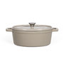 Voir la diapositive 1 : LIVOO Cocotte ovale en fonte 29cm beige - MEP129G