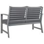 Voir la diapositive 4 : VIDAXL Banc de jardin 120cm et coussin gris fonce Bois solide d'acacia