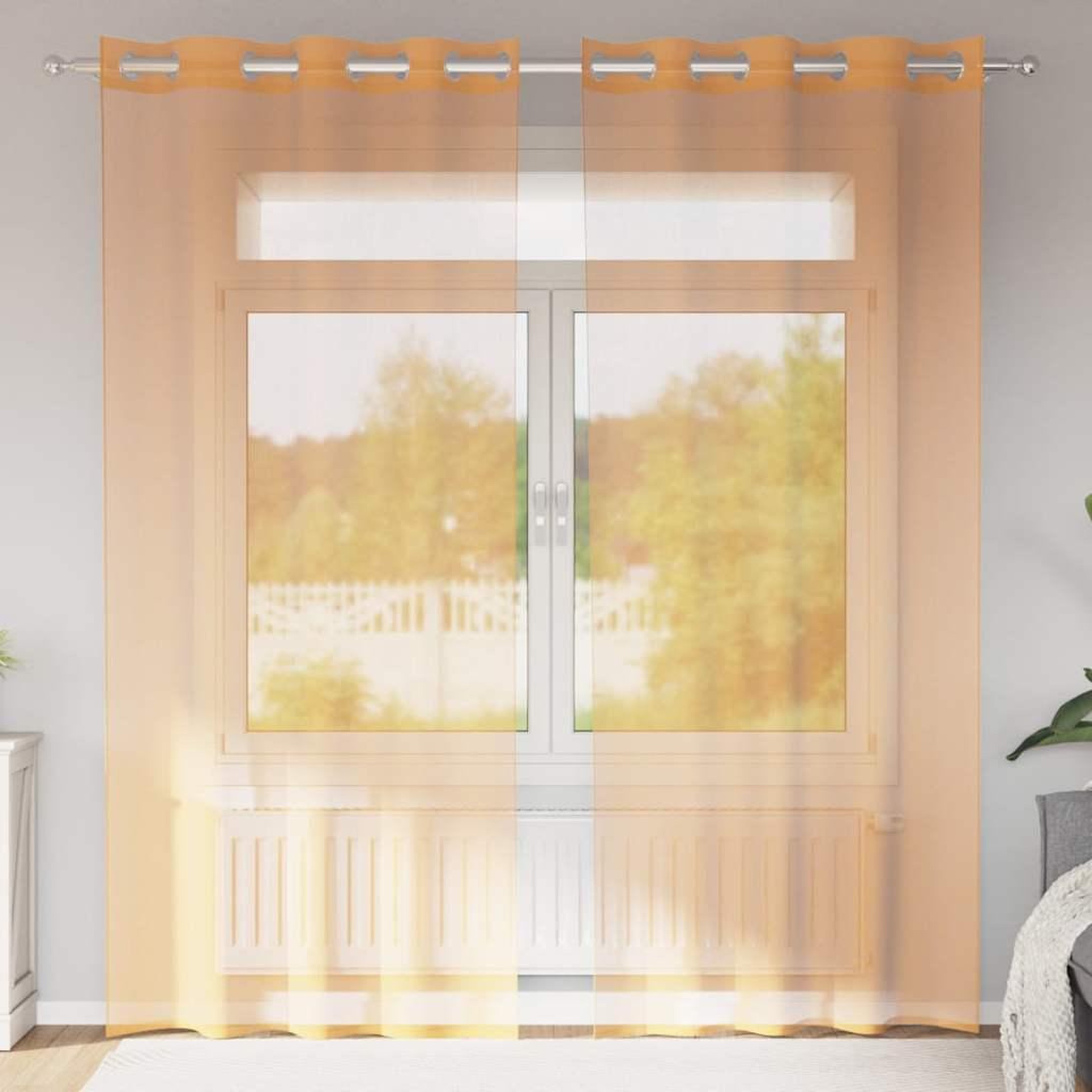 VIDAXL Rideaux en voile avec œillets 2 pcs terre cuite
